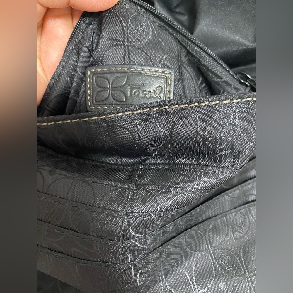 Fossil vintage Black Patterned Leather Bag - Picture 5 of 10